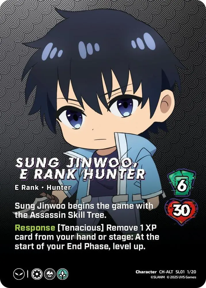 Sung Jinwoo, E Rank Hunter (Alternate Art) - Sl01 1/20 - Character Alternate Art Rare 1