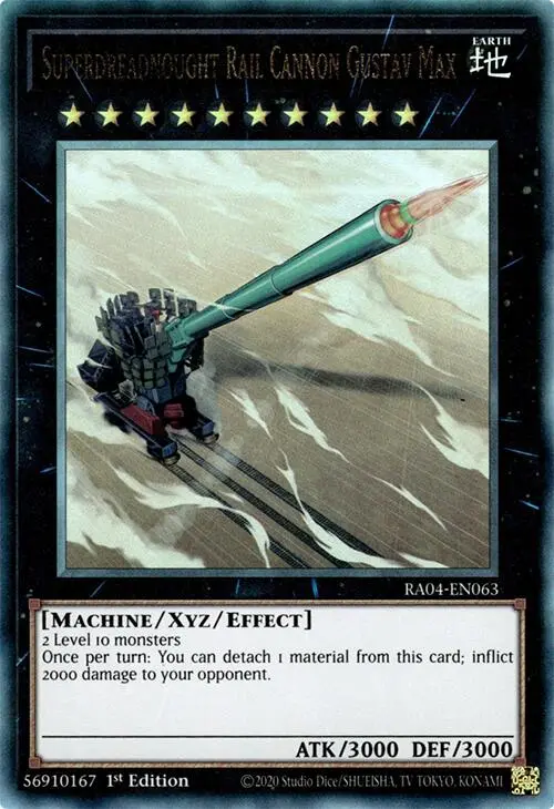 Superdreadnought Rail Cannon Gustav Max [Ra04-En063] Prismatic Ultimate Rare 1