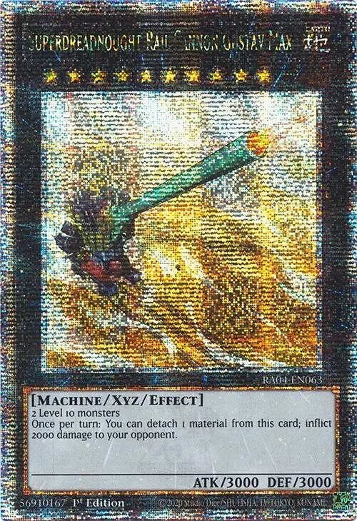 Superdreadnought Rail Cannon Gustav Max [Ra04-En063] Quarter Century Secret Rare 1