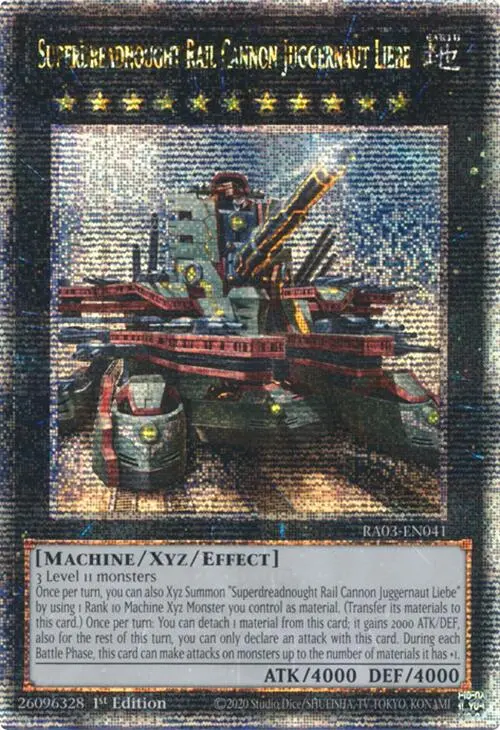 Superdreadnought Rail Cannon Juggernaut Liebe (Alternate Art) (Quarter Century Secret Rare) [Ra03-En041] Quarter Century Secret Rare 1