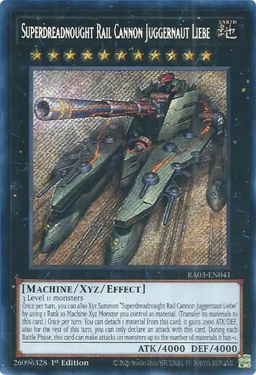 Superdreadnought Rail Cannon Juggernaut Liebe (Secret Rare) [Ra03-En041] Secret Rare 1