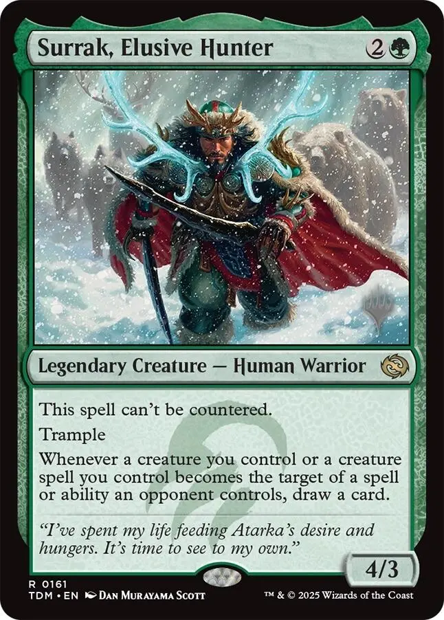 Surrak, Elusive Hunter [Tarkir: Dragonstorm Promos] 1