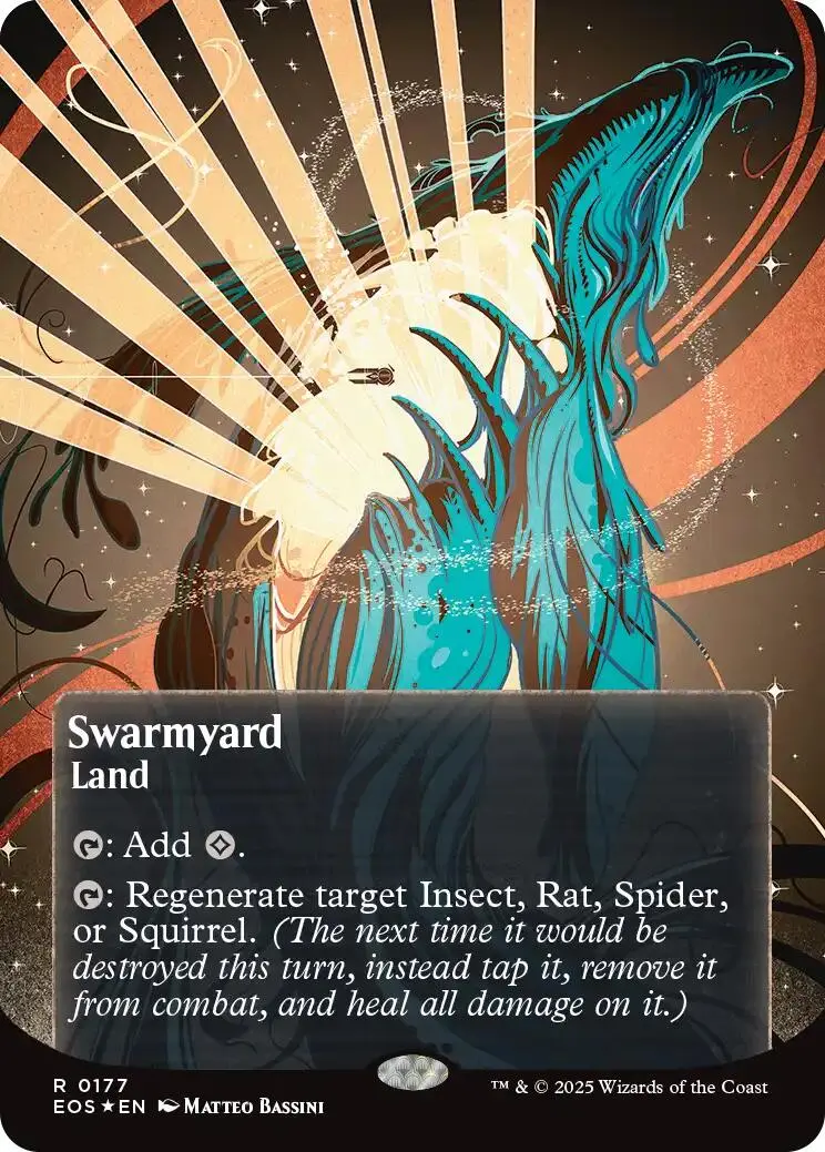 Swarmyard (0087) (Borderless) (Galaxy Foil) [Edge Of Eternities: Stellar Sights] 1