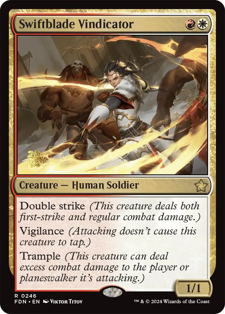 Swiftblade Vindicator [Foundations Prerelease Promos] 1