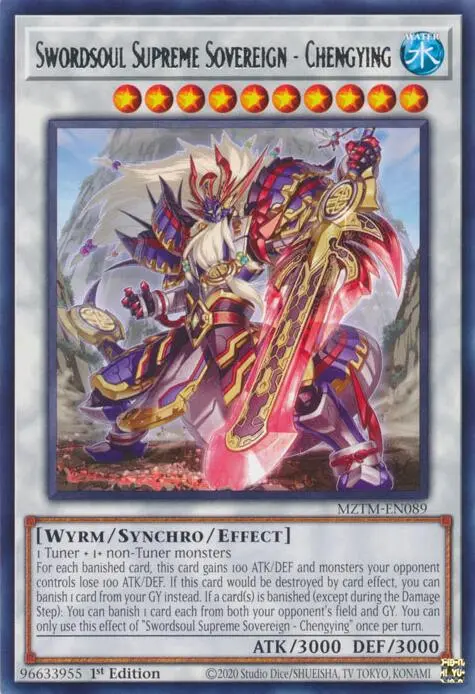 Swordsoul Supreme Sovereign - Chengying [Mztm-En089] Rare 1
