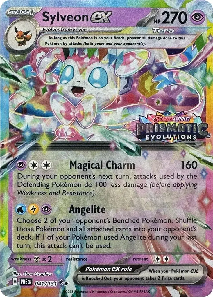 Sylveon Ex (041/131) (Prismatic Evolutions Stamp) [Scarlet & Violet: Prismatic Evolutions] 1