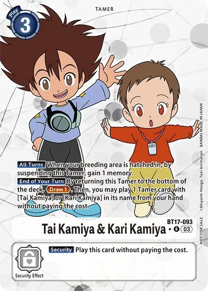 Tai Kamiya & Kari Kamiya [Bt17-093] (Alternate Art) [Secret Crisis] 1