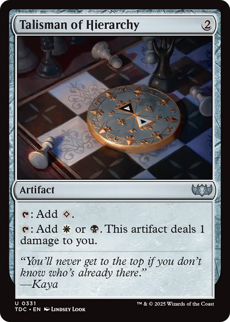 Talisman Of Hierarchy [Tarkir: Dragonstorm Commander] 1