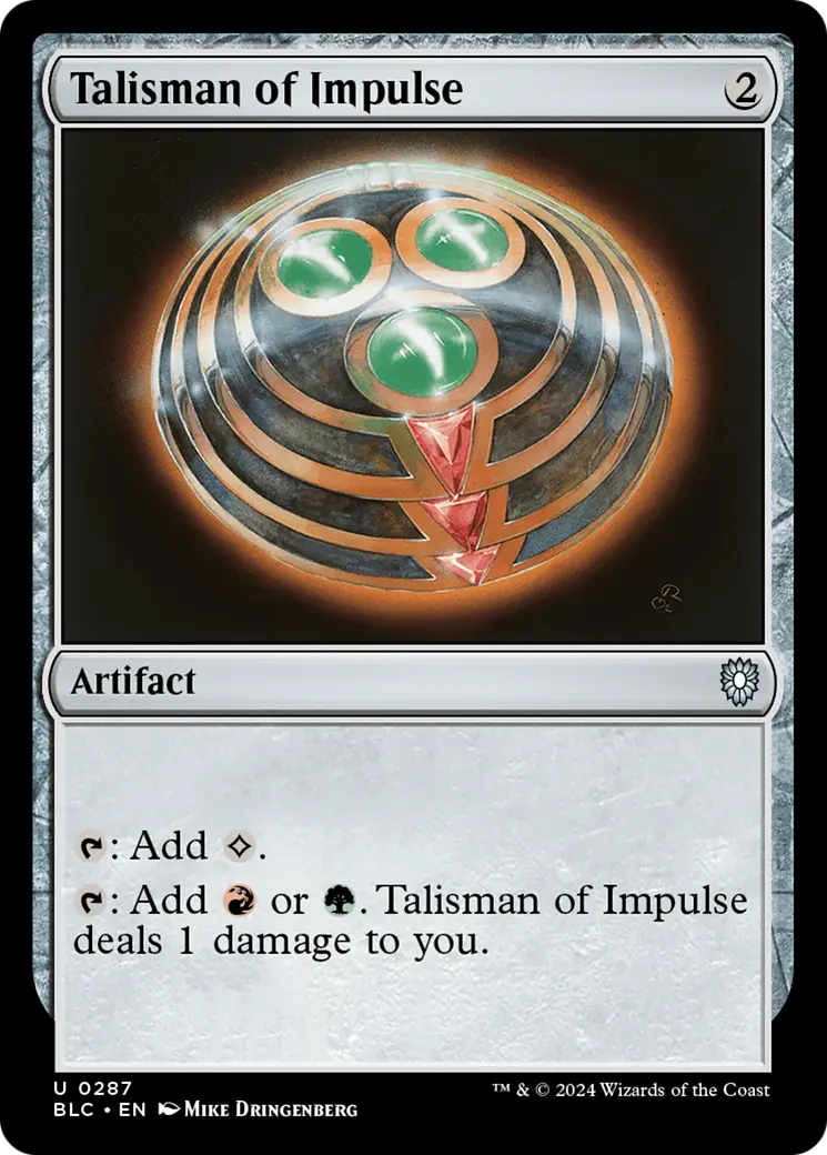 Talisman Of Impulse [Bloomburrow Commander] 1