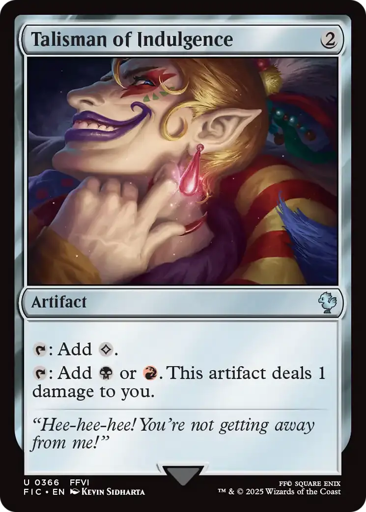 Talisman Of Indulgence [Final Fantasy Commander] 1