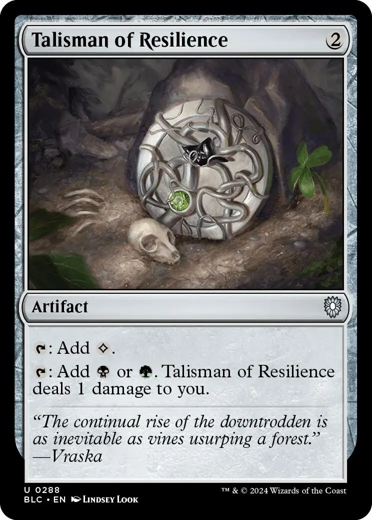 Talisman Of Resilience [Bloomburrow Commander] 1
