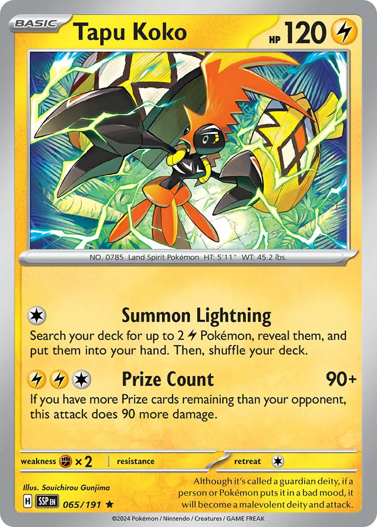 Tapu Koko (065/191) (Theme Deck Exclusive) [Scarlet & Violet: Surging Sparks] 1