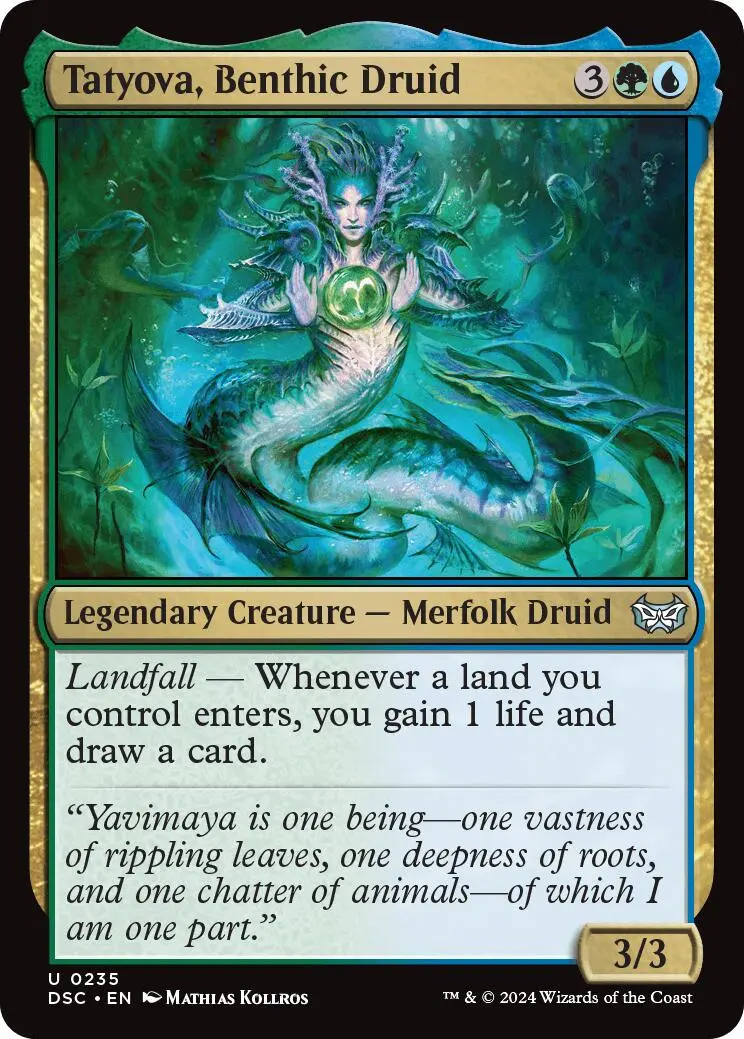 Tatyova, Benthic Druid [Duskmourn: House Of Horror Commander] 1