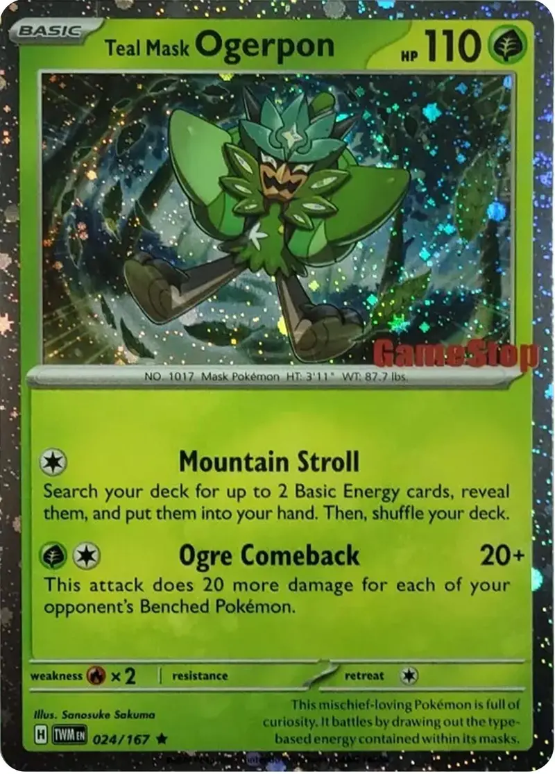 Teal Mask Ogerpon (024/167) (Cosmos Holo) (Gamestop Exclusive) [Scarlet & Violet: Twilight Masquerade] 1