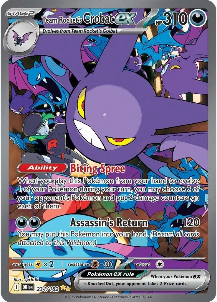 Team Rocket's Crobat Ex (234/182) [Scarlet & Violet: Destined Rivals] 1