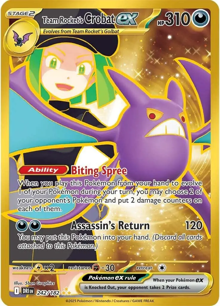 Team Rocket's Crobat Ex (242/182) [Scarlet & Violet: Destined Rivals] 1