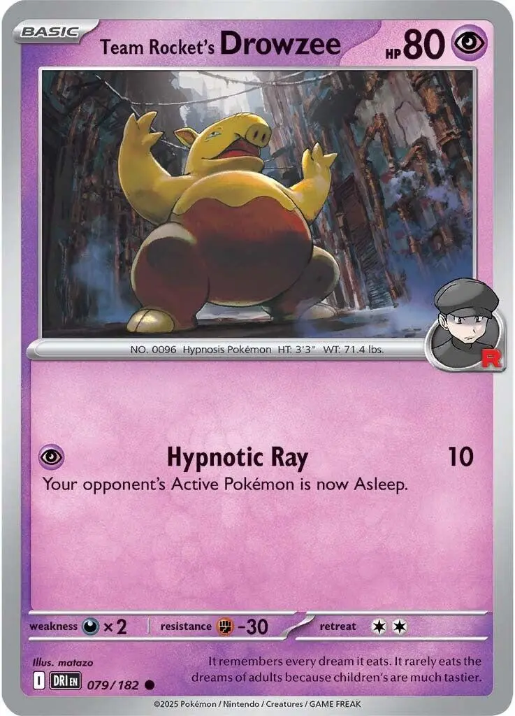Team Rocket's Drowzee (079/182) [Scarlet & Violet: Destined Rivals] 1