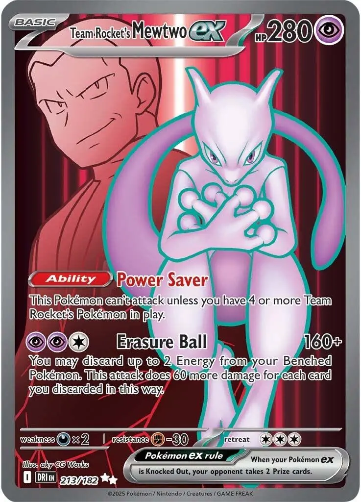 Team Rocket's Mewtwo Ex (213/182) [Scarlet & Violet: Destined Rivals] 1