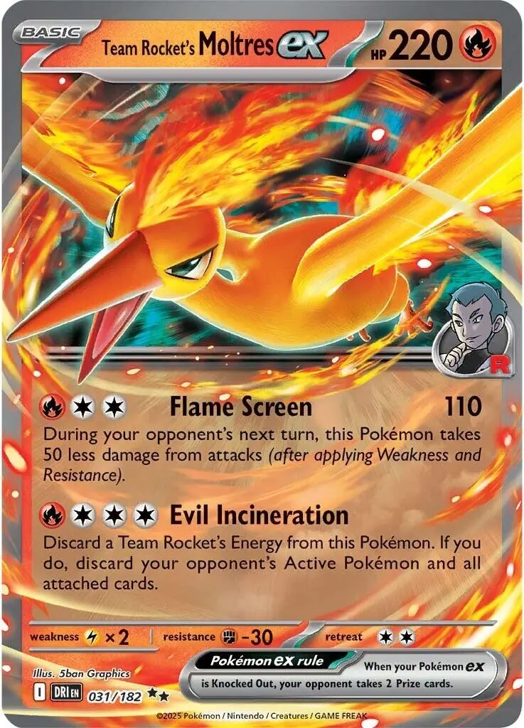 Team Rocket's Moltres Ex (031/182) [Scarlet & Violet: Destined Rivals] 1