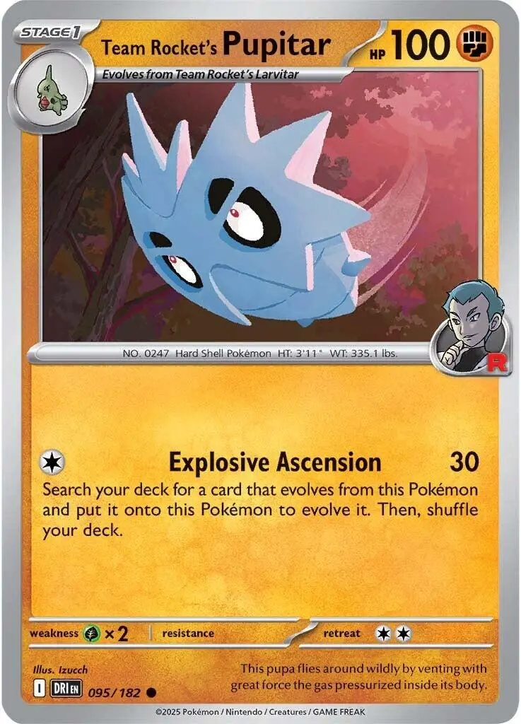 Team Rocket's Pupitar (095/182) [Scarlet & Violet: Destined Rivals] 1