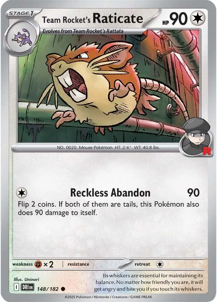 Team Rocket's Raticate (148/182) [Scarlet & Violet: Destined Rivals] 1