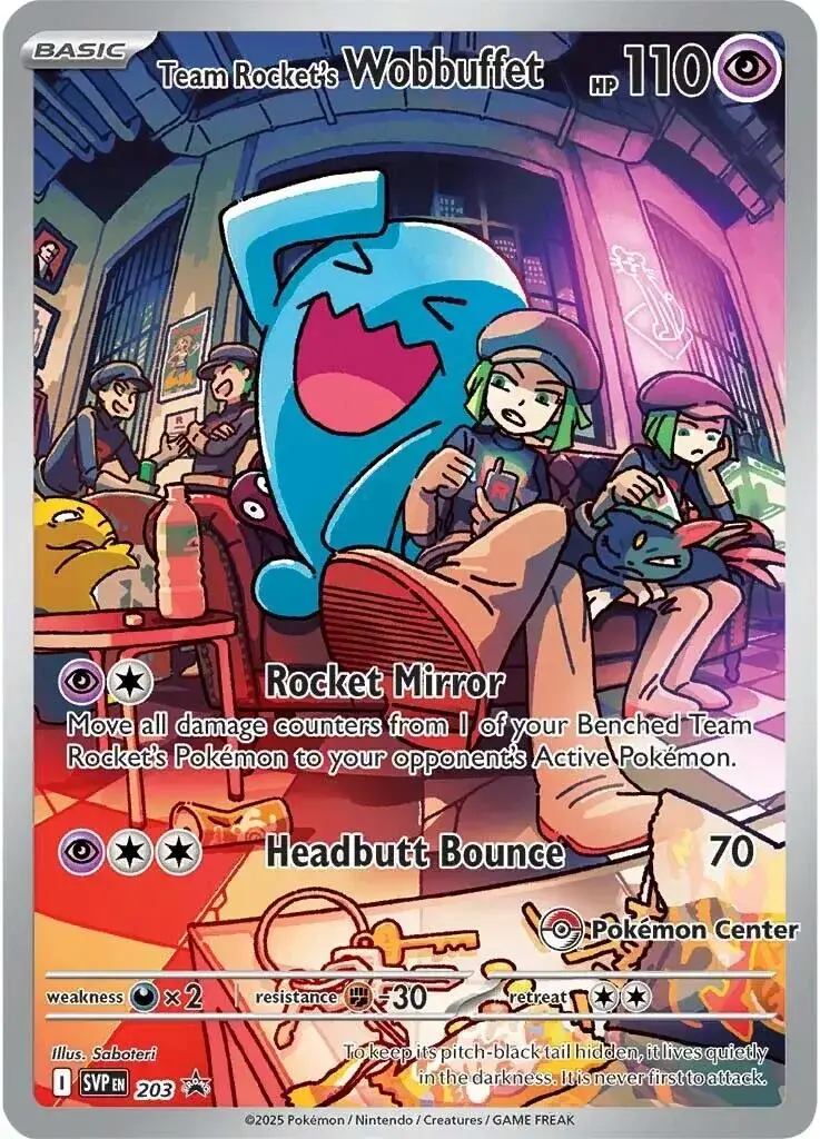 Team Rocket's Wobbuffet (203) (Pokemon Center Exclusive) [Scarlet & Violet: Black Star Promos] 1
