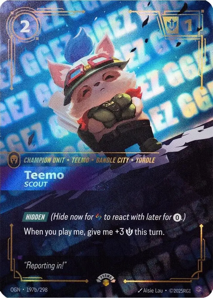 Teemo - Scout (Gg Ez) - Riftbound Organized Play Promotional Cards (Opp) 1