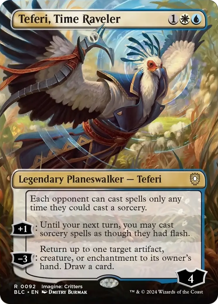 Teferi, Time Raveler (Borderless) [Bloomburrow Commander] 1