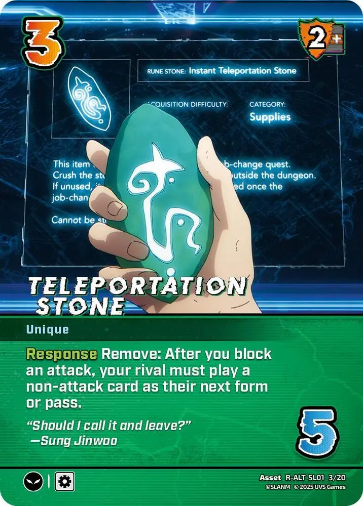 Teleportation Stone (Alternate Art) - Sl01 3/20 - Alternate Art Rare 1
