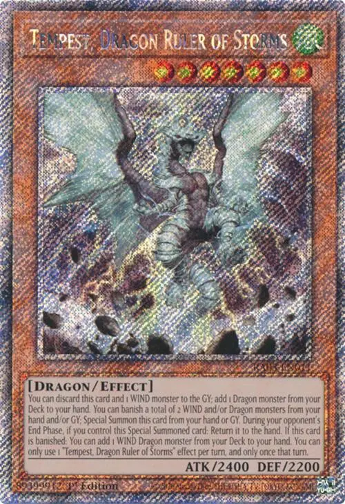 Tempest, Dragon Ruler Of Storms (Platinum Secret Rare) [Ra03-En011] Platinum Secret Rare 1