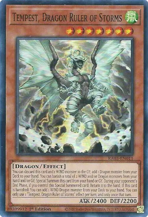 Tempest, Dragon Ruler Of Storms [Ra03-En011] Super Rare 1