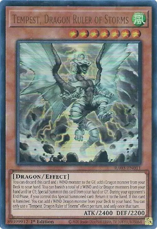 Tempest, Dragon Ruler Of Storms (Ur) [Ra03-En011] Ultra Rare 1