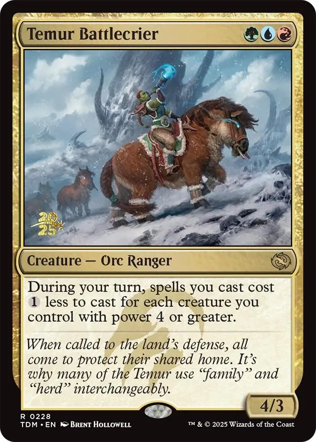 Temur Battlecrier [Tarkir: Dragonstorm Prerelease Promos] 1