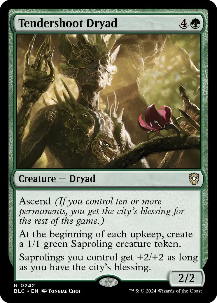 Tendershoot Dryad [Bloomburrow Commander] 1