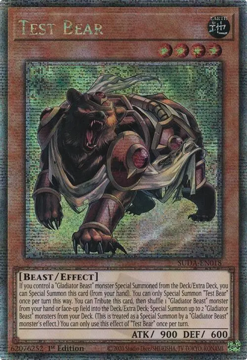 Test Bear (Quarter Century Secret Rare) [Suda-En018] Quarter Century Secret Rare 1