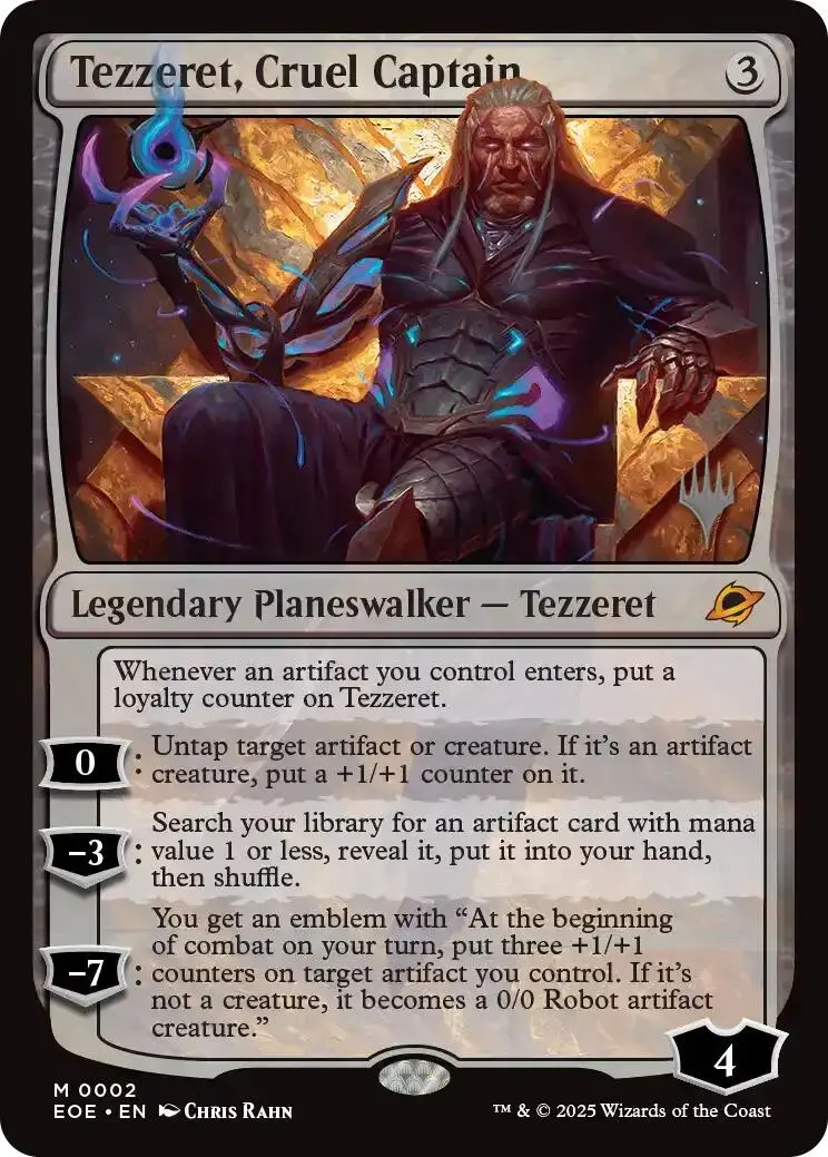 Tezzeret, Cruel Captain (Promo Pack) [Edge Of Eternities Promo Pack] 1