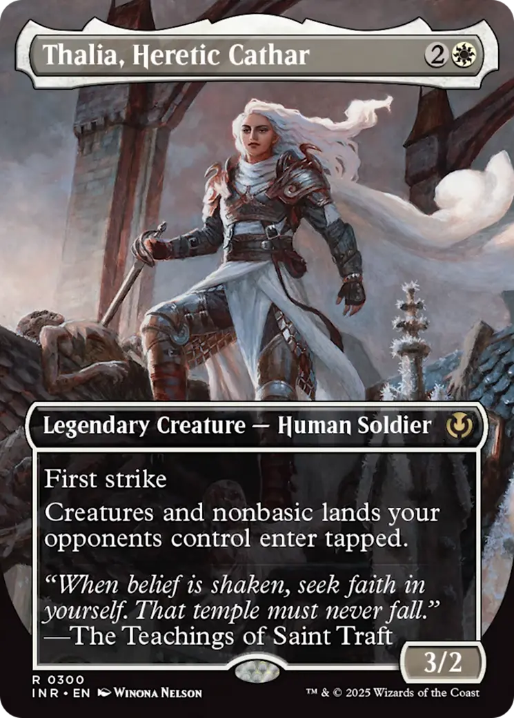Thalia, Heretic Cathar (Borderless) [Innistrad Remastered] 1
