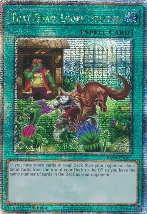 That Grass Looks Greener (Quarter Century Secret Rare) [Ra03-En063] Quarter Century Secret Rare 1