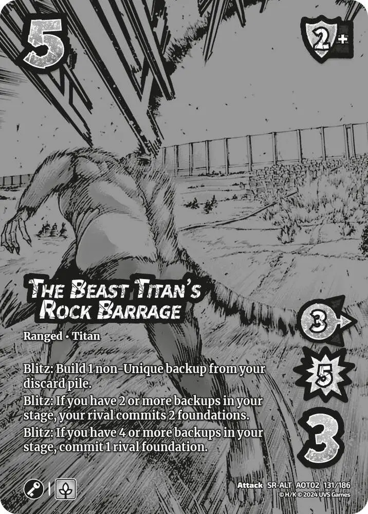 The Beast Titan's Rock Barrage (Alternate Art) - Attack On Titan: Origins Of Power (Aot02) 1