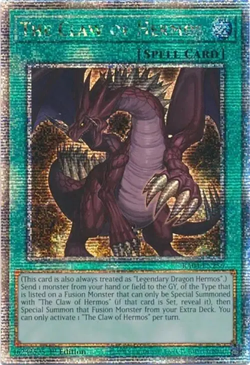 The Claw Of Hermos [Ra04-En256] Quarter Century Secret Rare 1