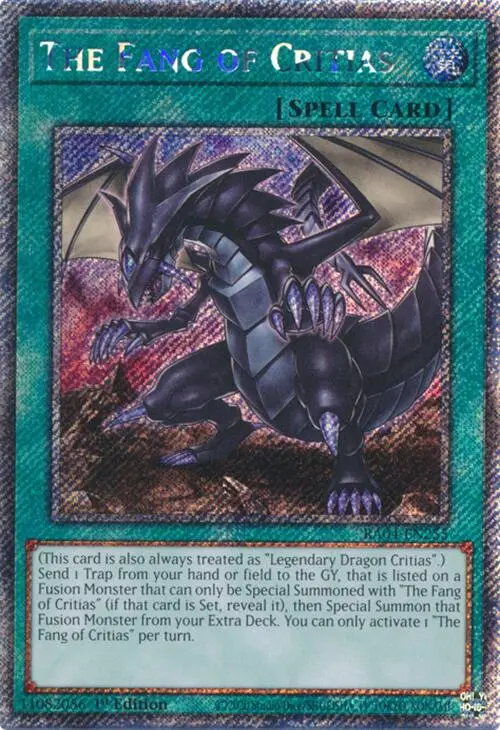The Fang Of Critias [Ra04-En255] Platinum Secret Rare 1