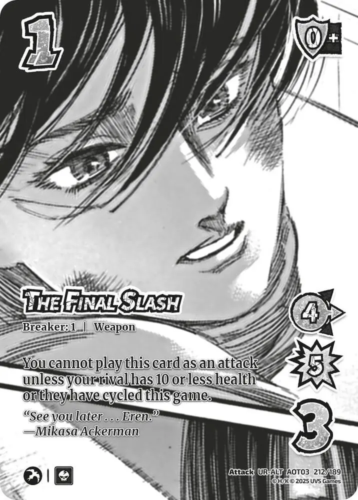 The Final Slash (Alternate Art) - Foil 1