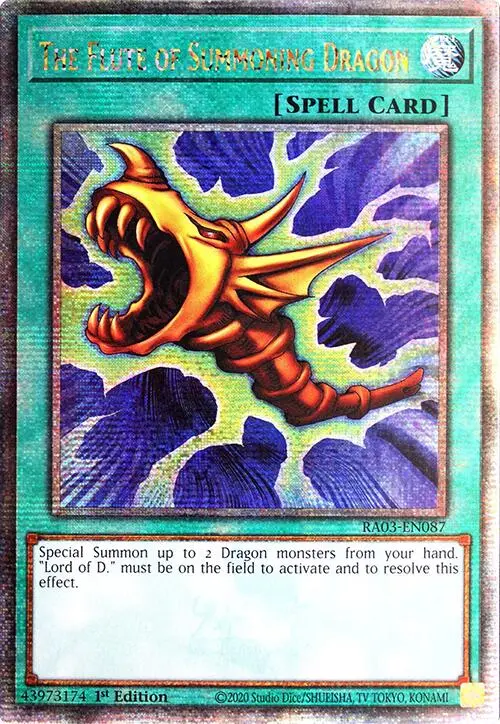 The Flute Of Summoning Dragon (Quarter Century Secret Rare) [Ra03-En087] Quarter Century Secret Rare 1