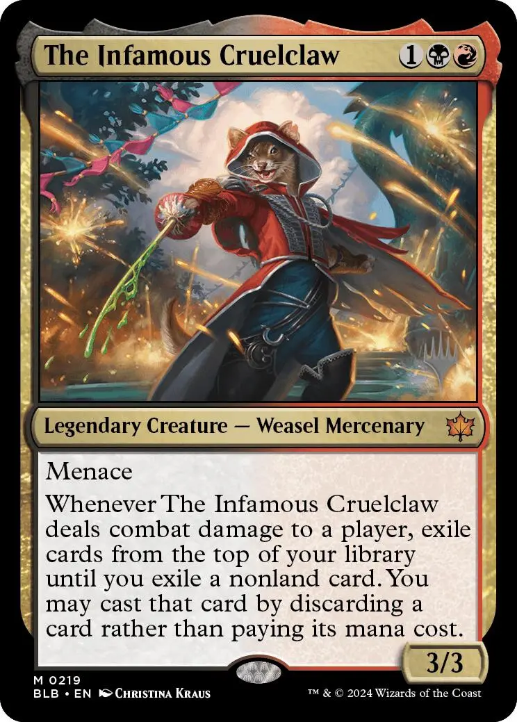 The Infamous Cruelclaw (Promo Pack) [Bloomburrow Promos] 1