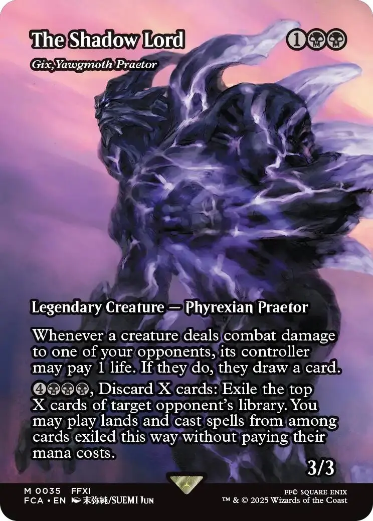 The Shadow Lord - Gix, Yawgmoth Praetor (Showcase) [Final Fantasy : Through The Ages] 1