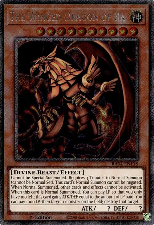 The Winged Dragon Of Ra [Ra04-En118] Platinum Secret Rare 1