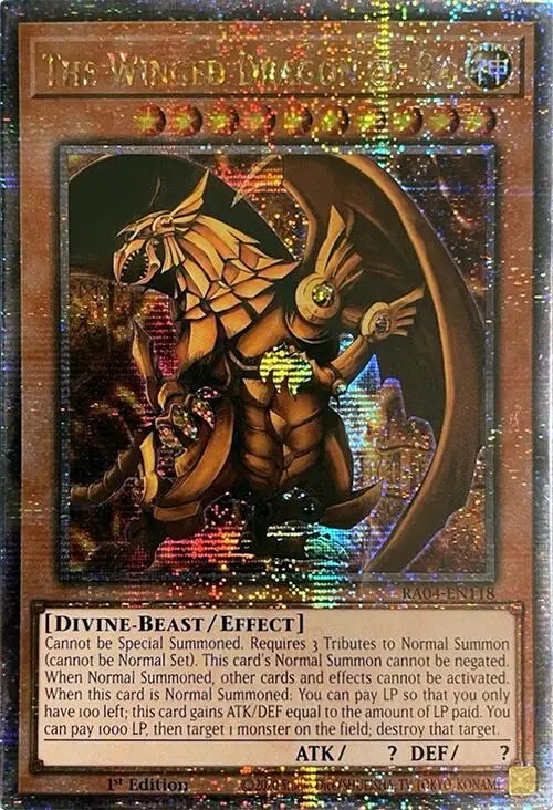 The Winged Dragon Of Ra [Ra04-En118] Quarter Century Secret Rare 1