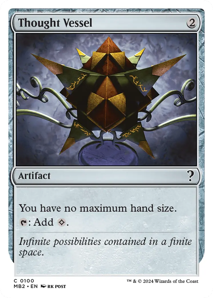 Thought Vessel (White Border) [Mystery Booster 2] 1