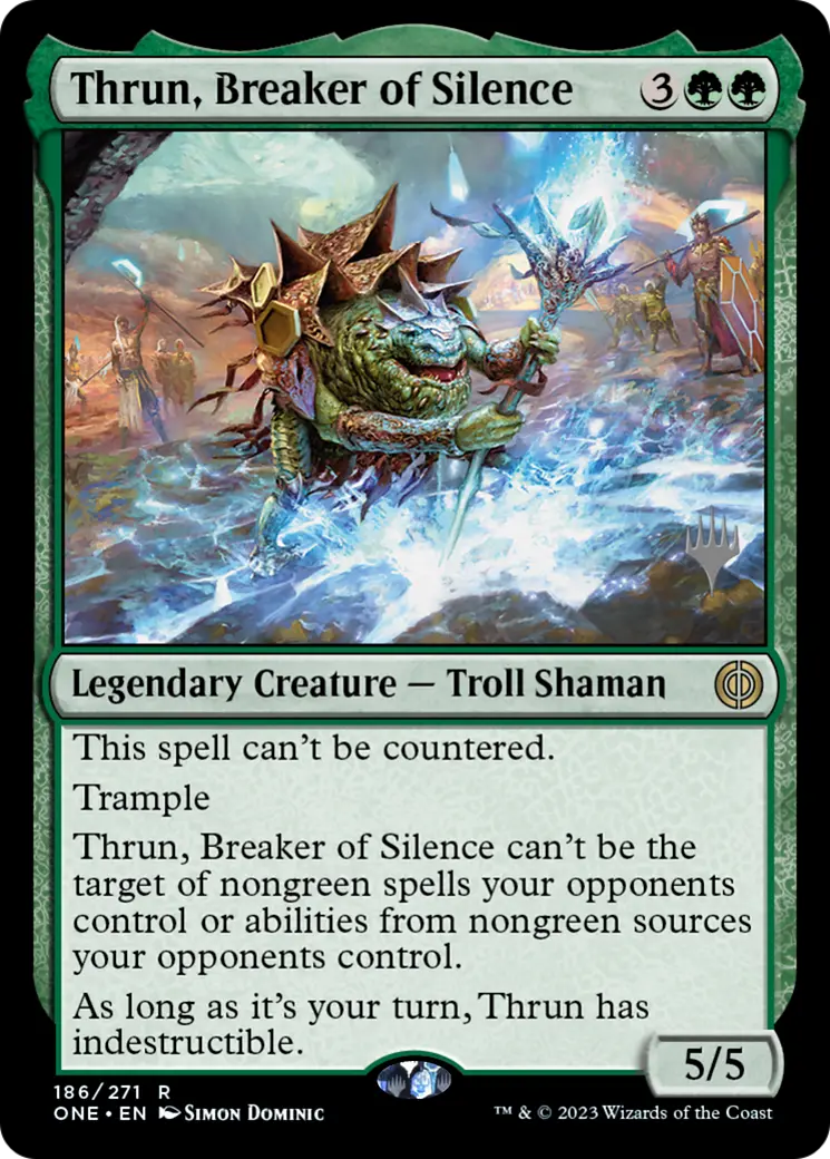 Thrun, Breaker Of Silence (Promo Pack) [Phyrexia: All Will Be One Promos] 1