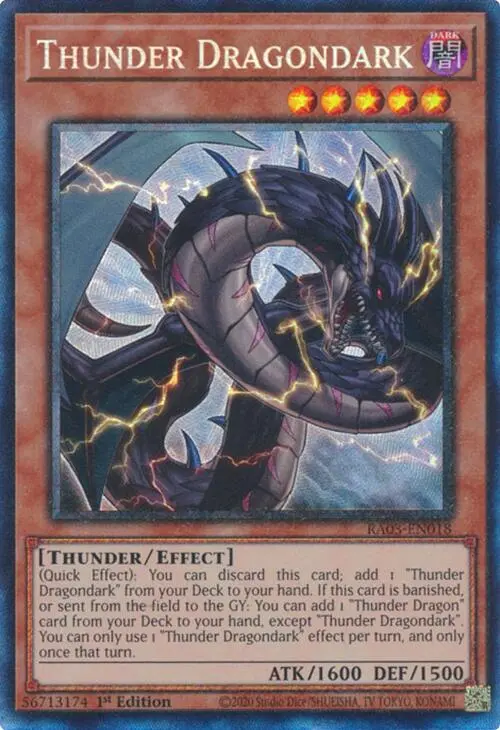 Thunder Dragondark (Cr) [Ra03-En018] Prismatic Collector's Rare 1